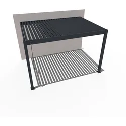 PergoLine Superior Wand Pergola 3 m x 4 m anthrazit