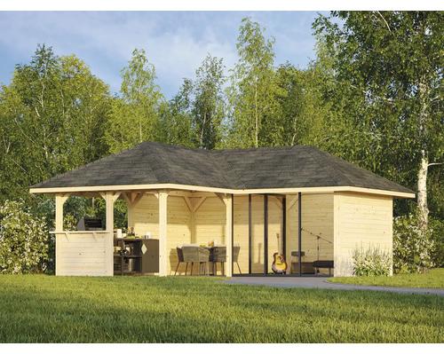 Pavillon Palmako Bianca Slide Set 209 24,9 m² 672 x 672 cm unbehandelt