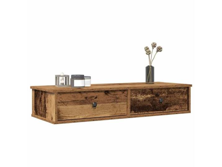 Étagère murale avec tiroirs vieux bois bois d'ingénierie 859966