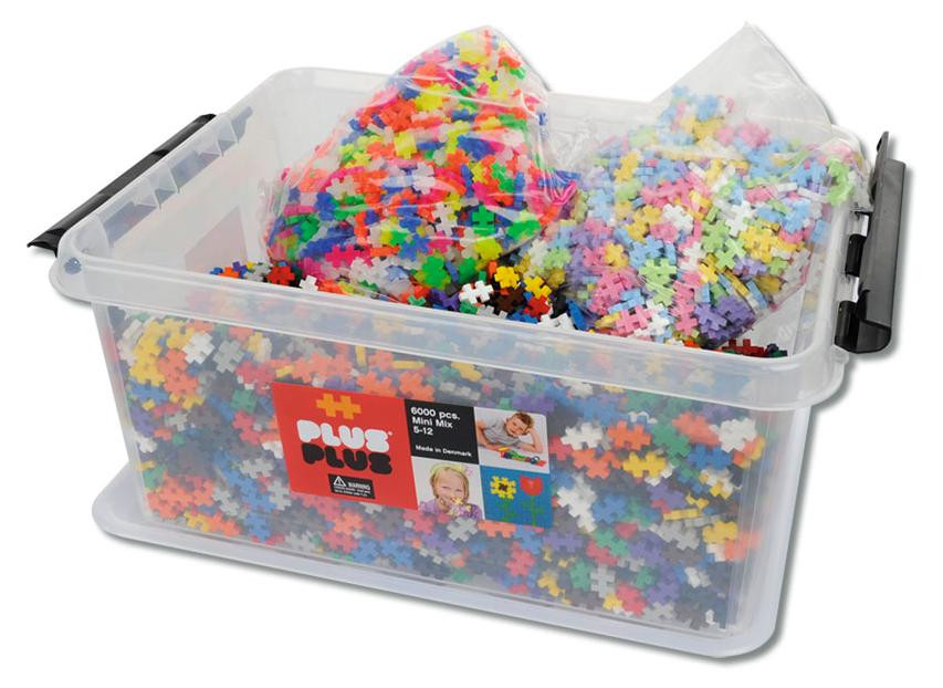PlusPlus Bouwstenen Mini, 6000 stuks, Constructiespeelgoed van Kunststof