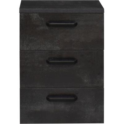 Mehrzweckschrank MÄUSBACHER, schwarz (schwarzstahl), B:50cm H:73cm T:35cm, Holzwerkstoff, Schränke, Mehrzweckschrank
