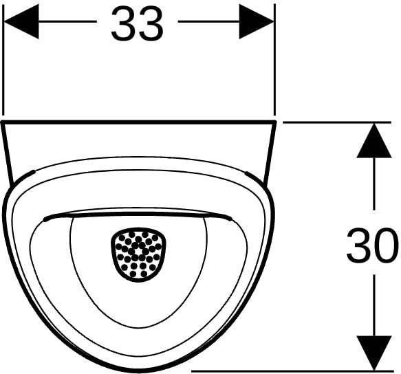 Geberit Renova S Urinal, Zulauf von hinten 503100008
