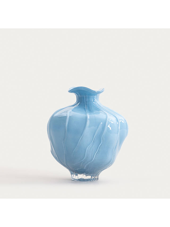 Homla Vase ''Coralia'' in Hellblau - (H)24 x Ø 21 cm - onesize