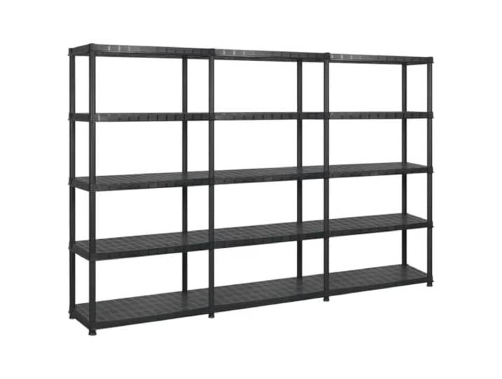 GBCDSWBR Schwerlastregal, 5 Ablagen Kunststoff-Steckregal, 91.5x45.7x185 TÜV GS zertifiziert, Werkzeuglose Montage, Bis 70 kg pro Boden belastbar
