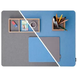 Sigel, Unterlage, Schreibunterlage Eyestyle, hellblau-dunkelgrau, Zwischenlage und Naht in Weiss, recyceltes PET, recy (45 x 60 cm)