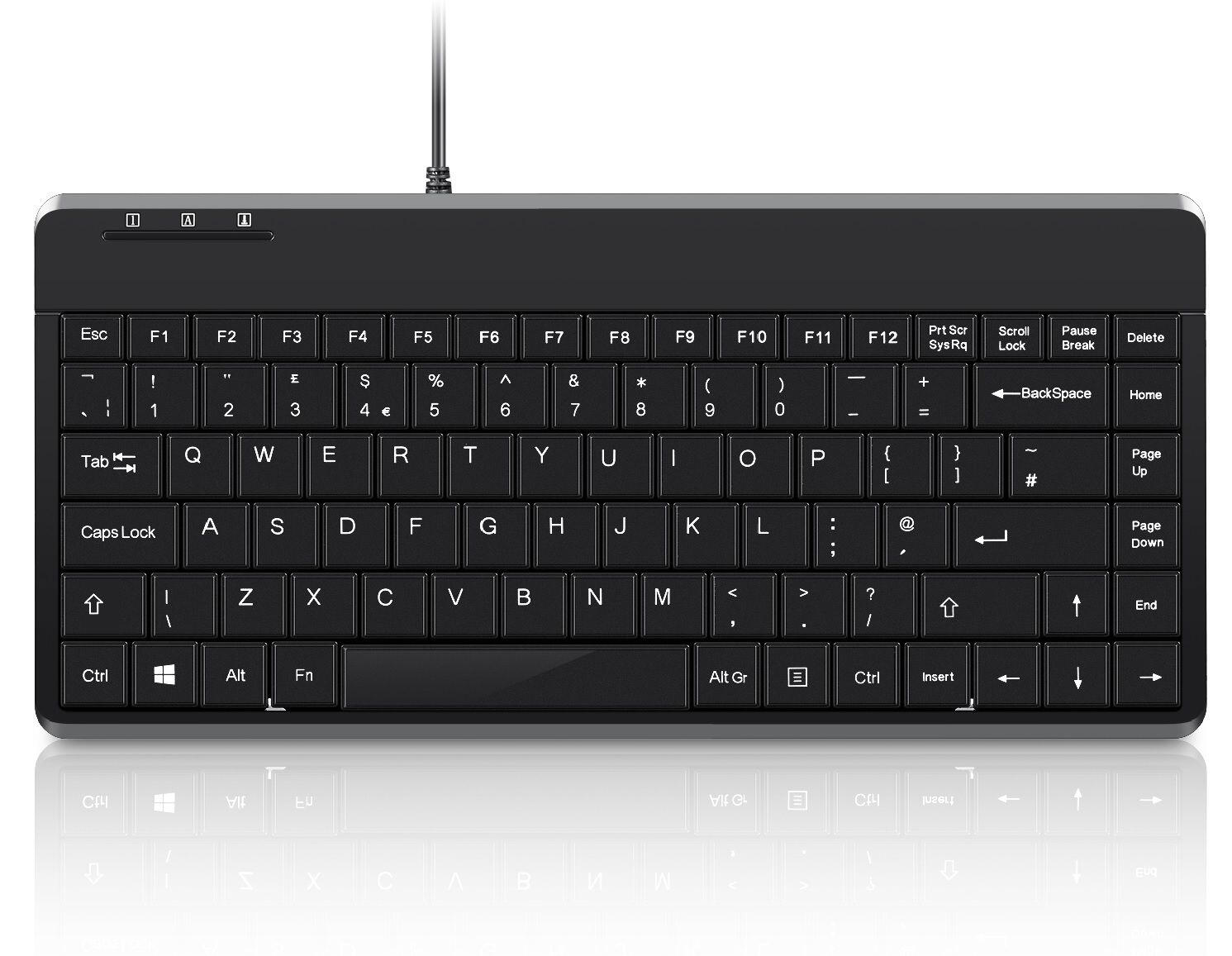 Perixx PERIBOARD-409 P kabelgebundene Mini-Tastatur - QWERTZ DE - schwarz