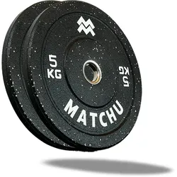 Matchu Sports HI-TEMP BUMPER PLATE 5 KG - 2 Stück - Schwarz - 2 x 5 KG