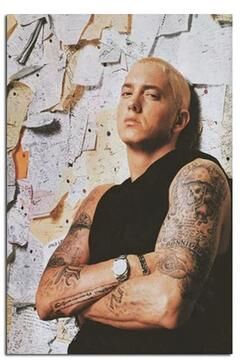 Uplift Treasures Eminem Rap Star Canvas Poster Wall Art 9 11.81 15.75 In Noframe