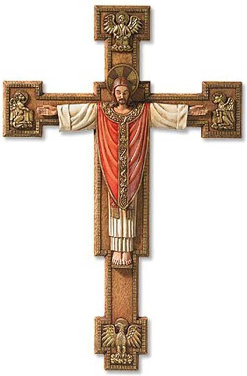Kruisbeeld Christus Rex Wanddecoratie - Transparant - 33 cm