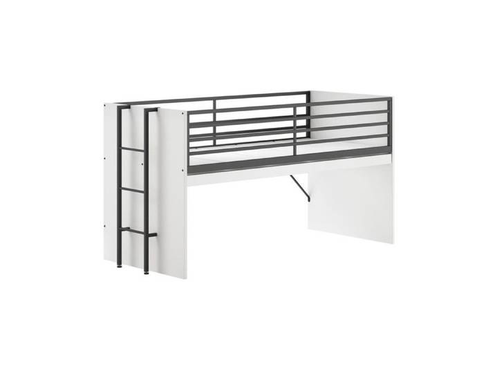 Lit mi-haut - Vipack - SAHS8514 - 90x200 cm - Blanc - Contemporain - Bureau coulissant