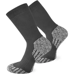 Normani, Unisex, Sportsocken, 2 Paar Coolmax Trekking-Funktionssocken (47 - 50), Schwarz