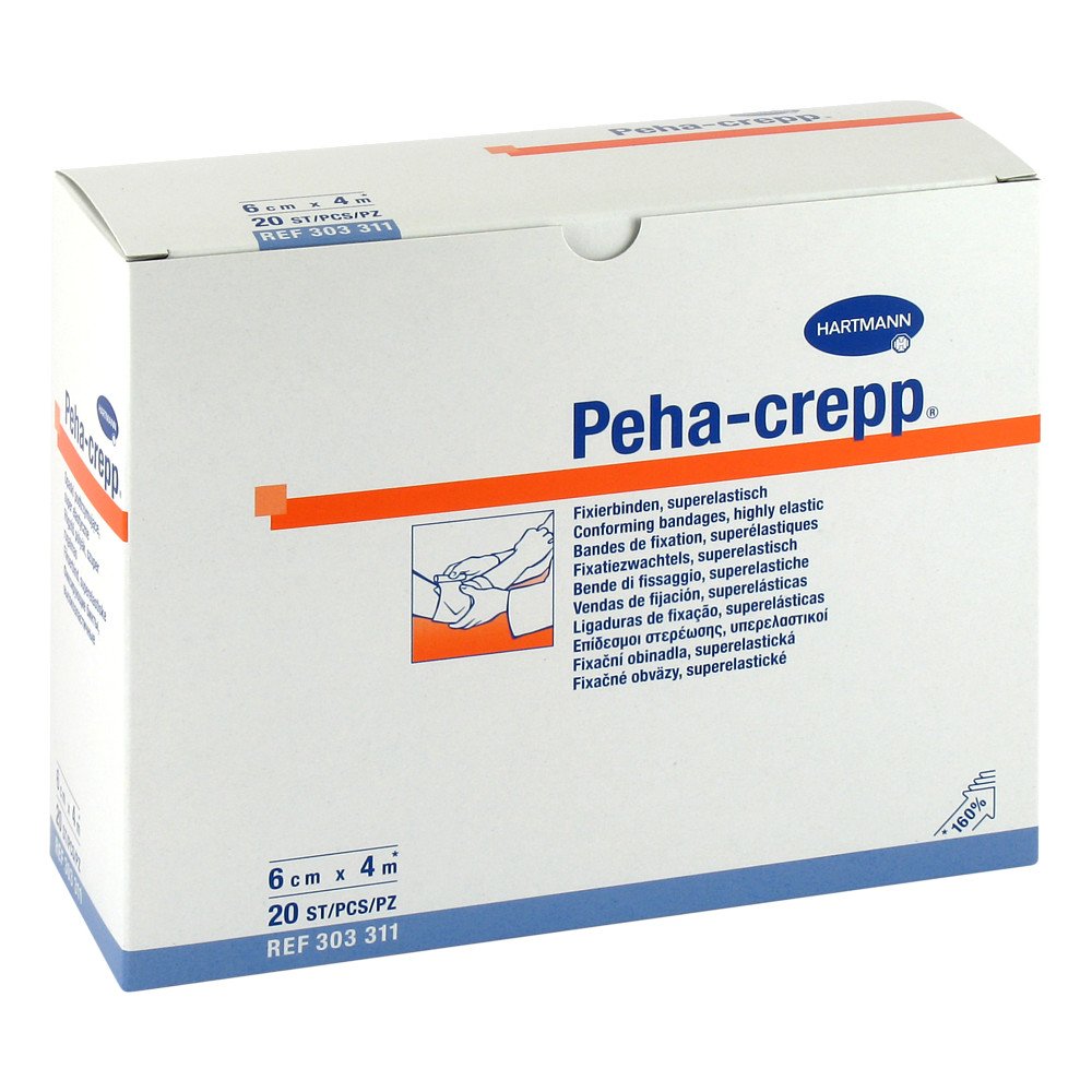 PAUL HARTMANN AG Peha Crepp Fixierbinde 6 cmx4 m 03664605