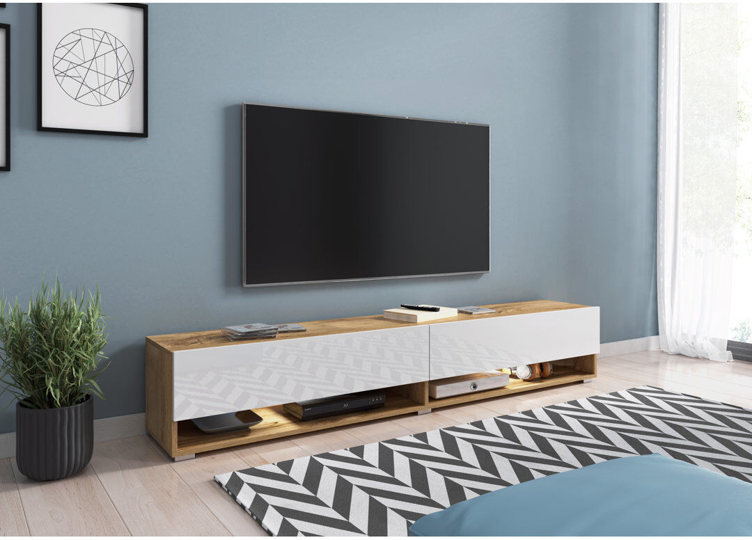 Wade Logan Claverton TV Stand for TVs up to 78" Natural/White 78"
