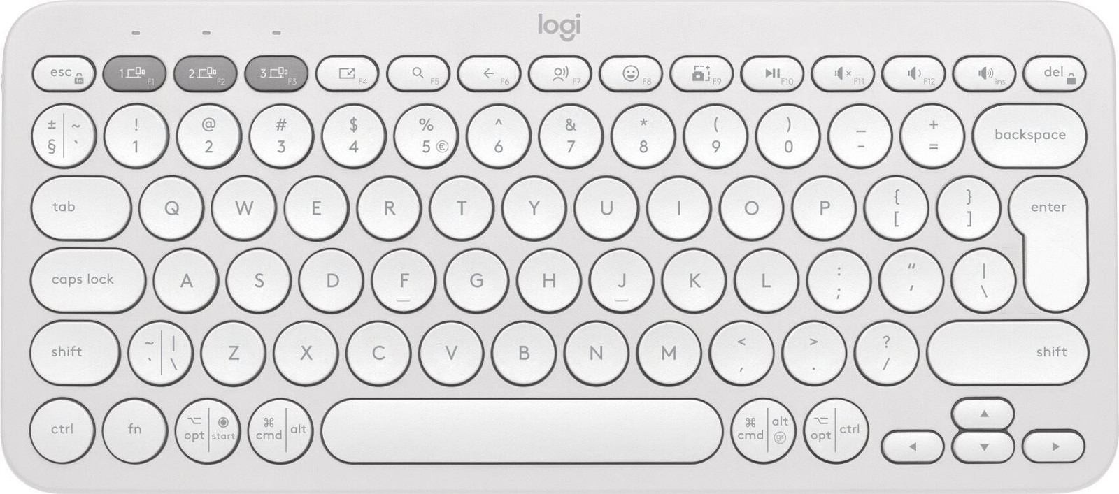 Logitech Pebble Keys 2 K380s Bluetooth toetsenbord - Wit - SK/CZ