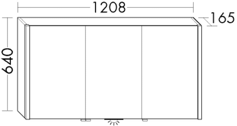 Burgbad Spiegelschrankbel Lack Hochglanz 640x1208x165 bel Lack Hochglanz, SPRY120RPN090 SPRY120RPN090