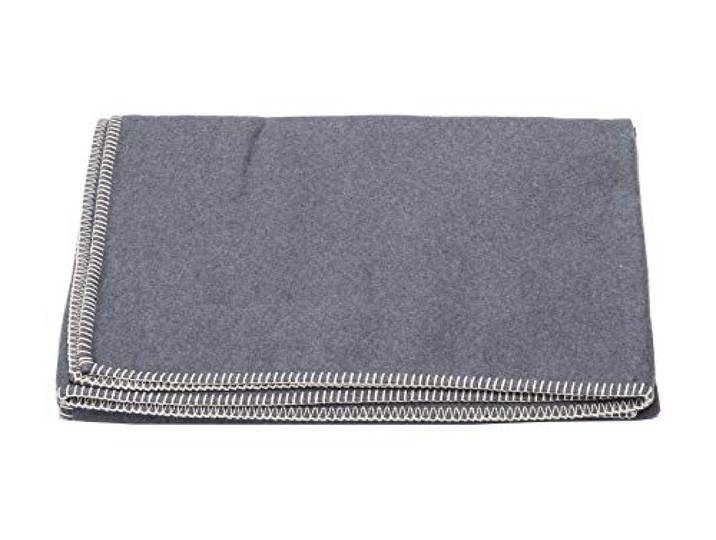 Decke aus Baumwolle 140 x 200 cm Kuscheldecke mit Zierstich weich, filz mélé