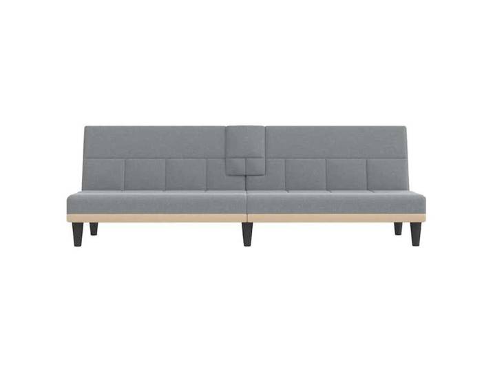 Canapé-lit convertible - SOLOMOON - Gris clair - 200x89x70 cm - Dossier réglable 3 positions