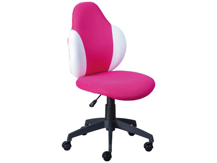 Mid.you Jugenddrehstuhl Interlink Jessi 99803485, Weiß, Pink, Kunststoff, Drehkreuz, 52x94(103)x56 cm, Babymöbel & Kindermöbel, Kinderzimmer & Jugendzimmer, Kinderdrehstühle & Jugenddrehstühle