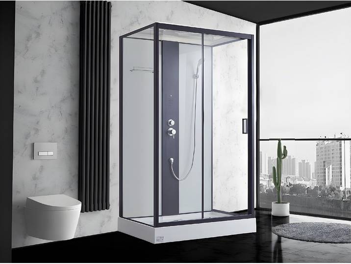 Duschkabine Massagedusche - 120 x 80 x 215 cm - Regendusche & Handbrause - PRIMEA