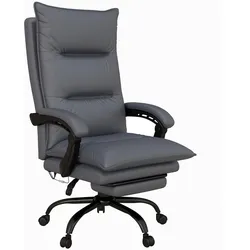 MASSAGE-BÜROSTUHL, Polyester, Schaumstoff, MDF, Stahl, Dunkelgrau