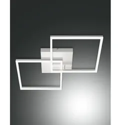 Fabas Luce LED Deckenleuchte BARD, 2-fach, 65x65cm, dimmbar, 52W 3000K 5180lm, Weiß FAB-3394-65-102