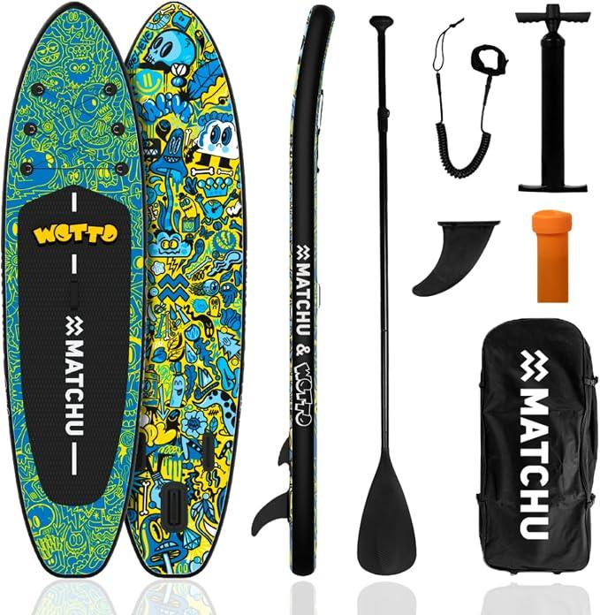 '- Aufblasbares Sup Board - Paddelbrett - Limited Edition - Zertifikat - Komplettset - 320x81x15 cm - 150 KG belastbar - Art Collection