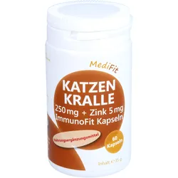 Katzenkralle 250 mg + Zink 5 mg Immunofit Kapseln 60 ST