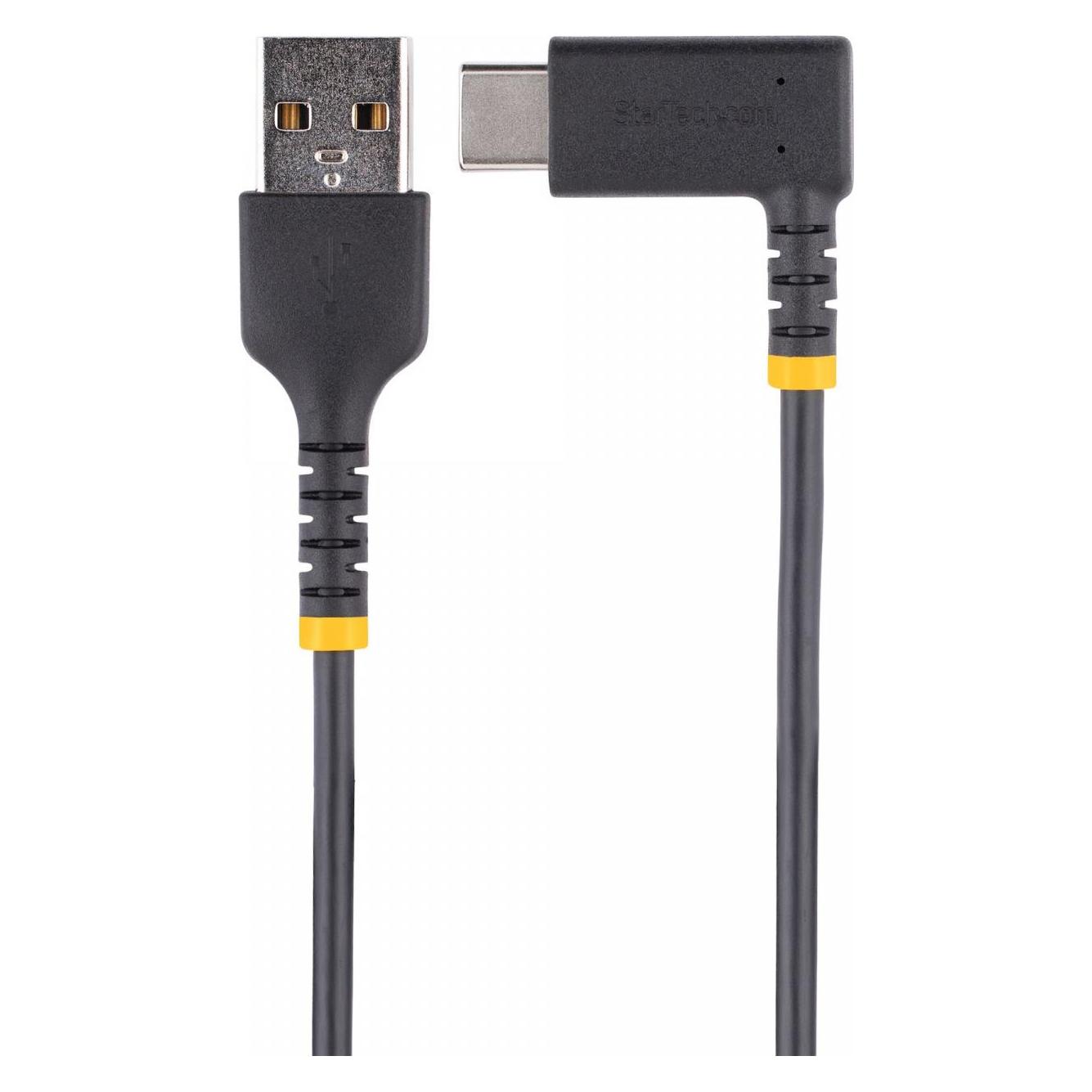 StarTech com 6in (15cm) USB A to C Charging Cable Right Angle - Heavy Duty Fast Charge USB-C Cable - (0.15 m, USB 2.0, 60 W) (R2ACR-15C-USB-CABLE)