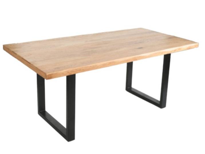WOLF MÖBEL Esstisch NAMIBIA Esstisch 160x80 U-leg 8x4 Platte 37mm (160 x 80 x 76), NAMIBIA Esstisch 160x80 U-leg 8x4 Platte 37mm