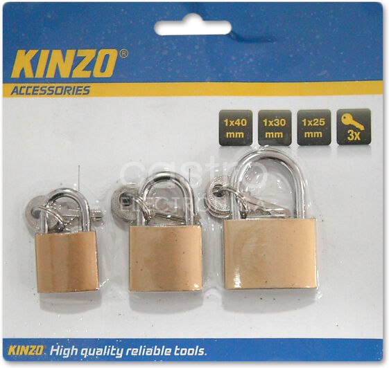 Pack 3x Cadeados - KINZO