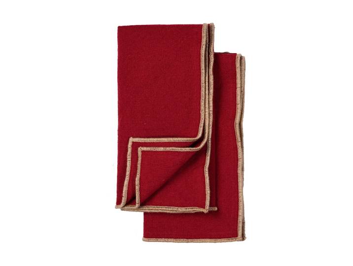 Sagaform Serviette Edith 45x45 cm, 2 pièces Bordeaux