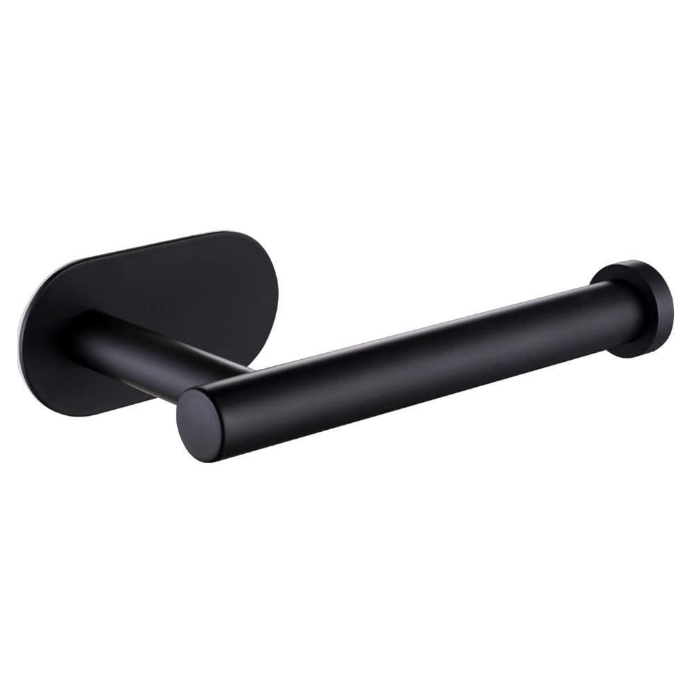 XIVADA Toiletrolhouder Nino - Rvs - Zelfklevend - Zwart