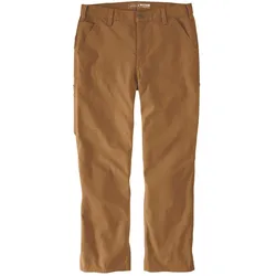 Carhartt, Arbeitshose, Gerade geschnittene Latzhose aus Entenleder, braun (W30/L30)