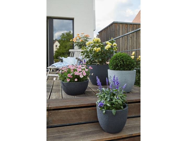 Vase à plantes 47/295 Ø 36cm Gris/Gris