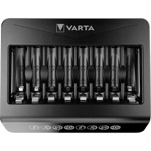 Varta Akku-Ladegerät LCD Multi Charger+, 57681, für AA, AAA Akkus, 8 Ladeschächte