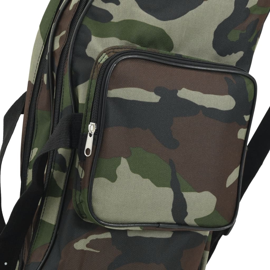 vidaXL Sac de canne à pêche vert camouflage 160 cm tissu oxford
