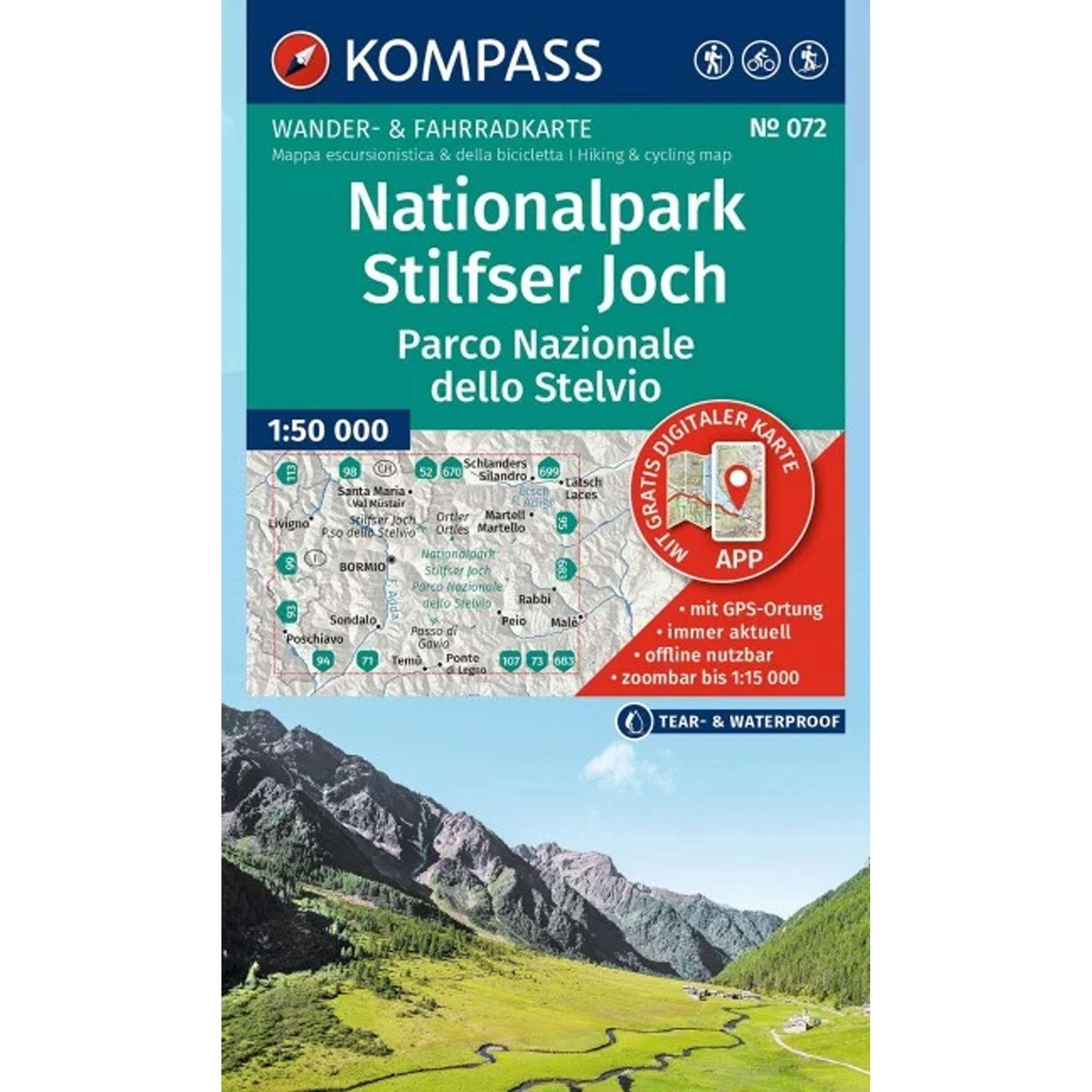 Kompass Verlag WK 72 Nationalpark Stilfser Joch Topografische Karten Aufl. 2026