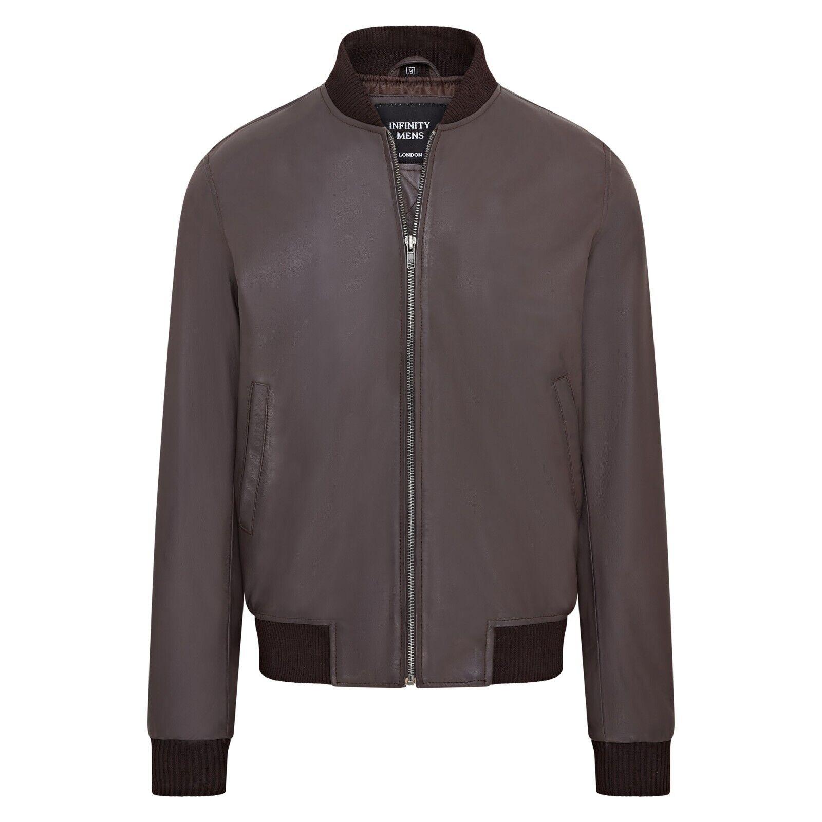 MA-1 Varsity Bomberjacke aus weichem Leder f�r Herren