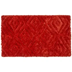 BADEMATTE 50/80 cm Rautenmuster, Hochflor