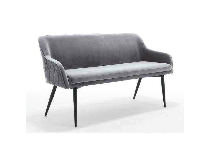 Mid.you Sitzbank, Grau, Metall, Raute, 160x85x61 cm, Esszimmer, Bänke, Sitzbänke