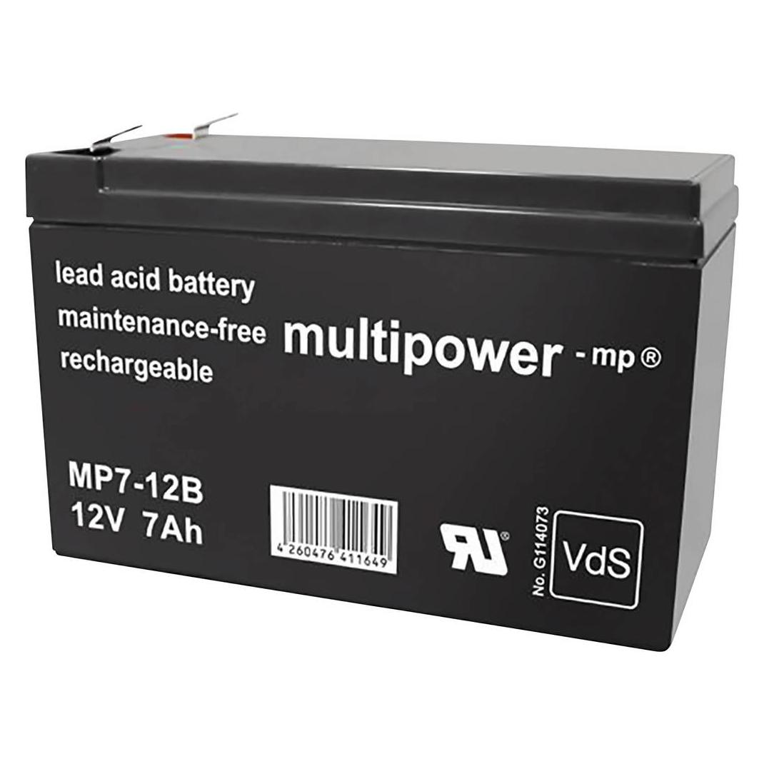 Jewo MP7-12B 144799 Bleiakku 12 V 7 Ah Blei-Vlies (AGM) (B x H x T) 65 x 102 x 151 mm (7000 mAh, 12 V) (144799)