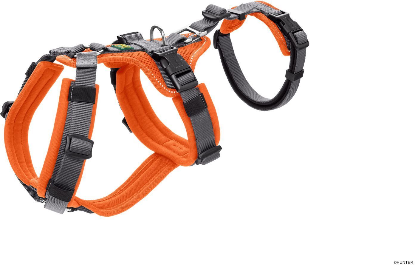 DOG SPORT HUNTER Sicherheitsgeschirr Maldon XS-S, orange/grau