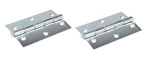 Scharnier Heavy Duty Verzinkt - 1 paar (2 stuks) - 75 x 63 mm