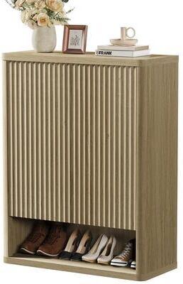 SICOTAS Wave Style Minimalist Shoe Cabinet Flex Storage and Effortless Access