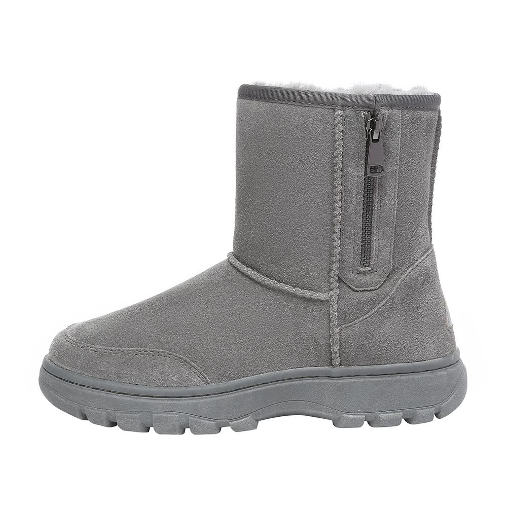 EVER AU Damen Starling Kurze Stiefel mit Reißverschluss - Grau