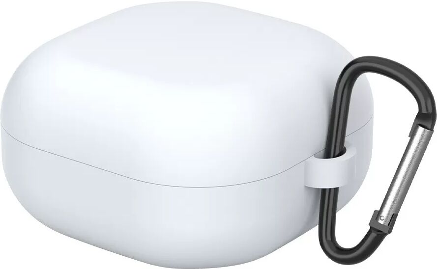 INF Silikon Schutzhülle mit Karabiner für Samsung Galaxy Buds – Vielfältige Farben Weiß