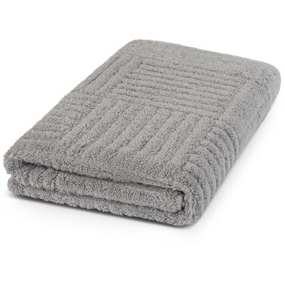 Duschtuch ROSS "CARRE", grau (kiesel), B:70cm L:140cm, Frottier, Frottier, Handtücher, 100% Baumwolle, Rippenstruktur, große Farbauswahl