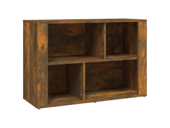 HGFDVCMR Sideboard Räuchereiche 80x30x54 cm Holzwerkstoff Beistellschrank Kompakter Beistellschrank mit mehreren Fächern für Wohnzimmer und Flur, stabile Oberplatte für Dekoration.