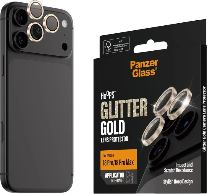 PanzerGlass Hoops Apple iPhone 18 Pro/Pro Max Glitzer-Gold