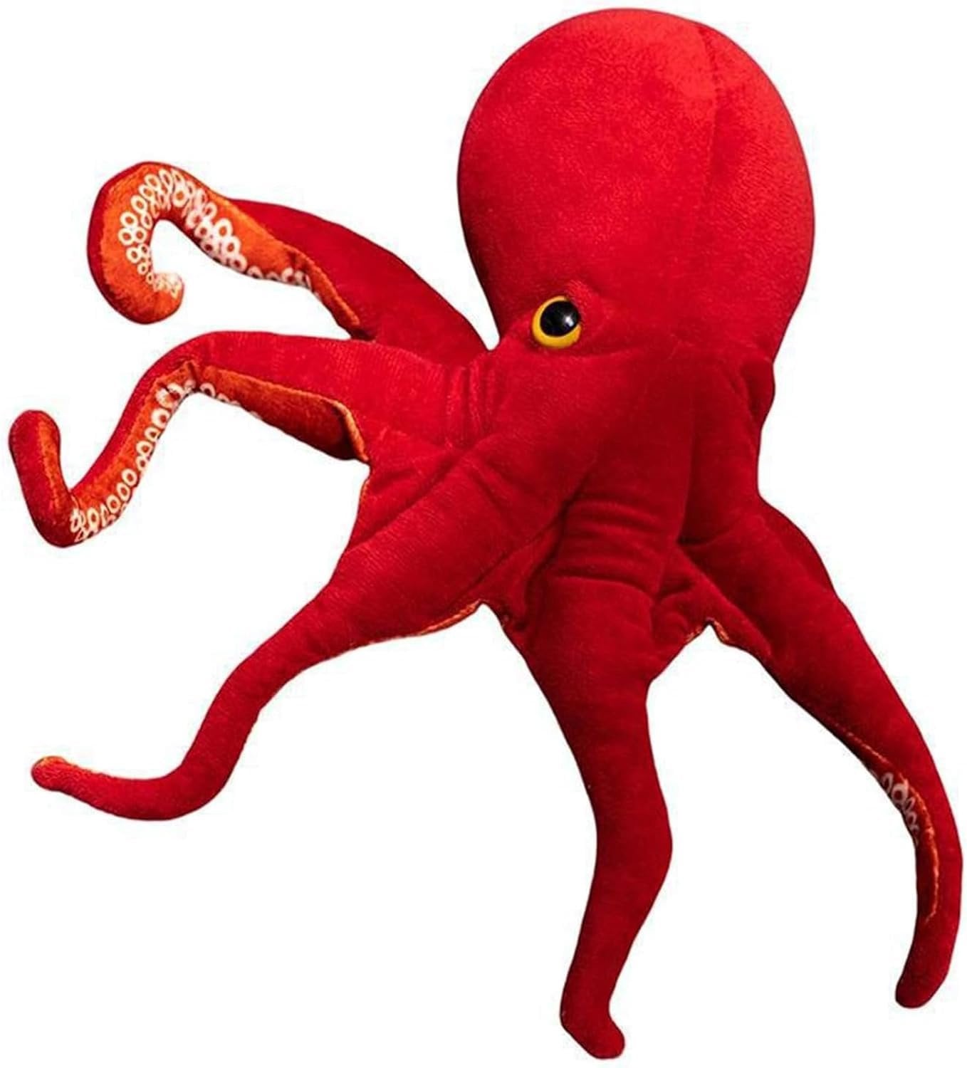 Rode Knuffel Octopus van Pluche - Zacht Sensoriëel Speelgoed (40 cm)